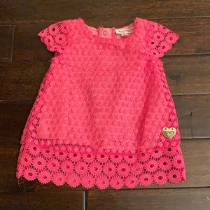 Juicy Couture Pink Eyelet Dress size 6/9 Months
